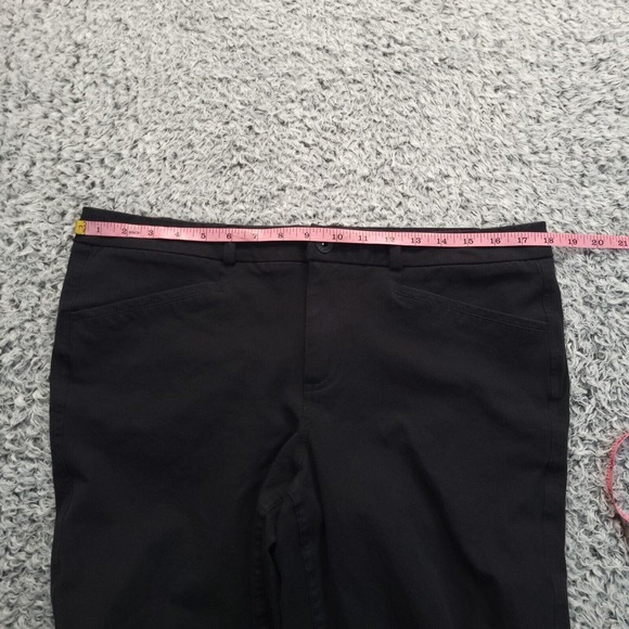 Banana Republic Pants Women 12 Black Cropped Stretch Preppy Normcore Flat Front - Picture 6 of 10